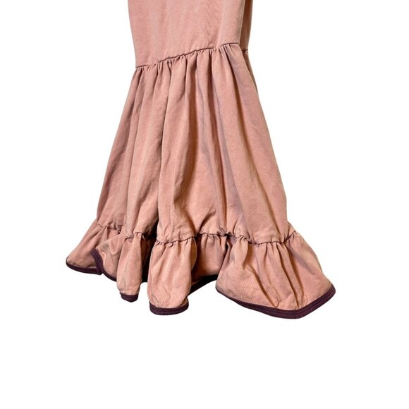 Girlhood Cotton Ruffle Hem Twirl Dress Pink Mauve Tank Style Size 5 - Picture 5 of 9